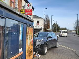 Supporting image for story: Two-car crash in Walsall sends one veering into bus stop - but nobody hurt