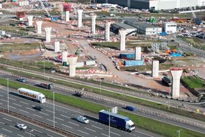 Construction work continues on the HS2 line in Water Orton