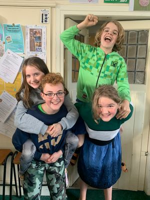 Young Promoter Volunteers have done all the hard work of bringing the show to Builth: Edie, Josh, Logan and Seren