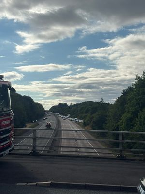 The closed M54 - picture Craig Jackson SFRS