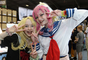 Moon Kirkland and Effie Hamilton from Telford at Wales Comic Con.