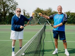 Supporting image for story: Woore Tennis Club chair's 12-hour tennis battle raises almost £3,000