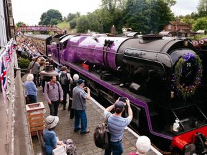 Supporting image for story: Purple loco is the star of the show at Severn Valley Railway's Jubilee event