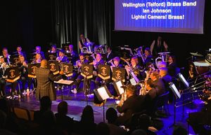 Wellington (Telford) Brass Band performing at the Edge Arts Centre