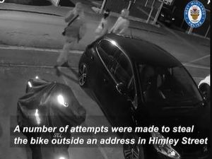 Supporting image for story: Watch: Gang thwarted in attempts to snatch motorbike outside Dudley property