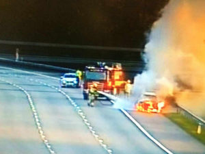 Supporting image for story: Car fire causes tailbacks on the M6 near Stafford