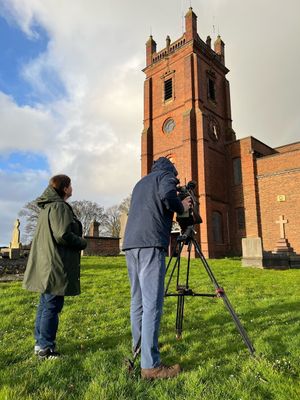 The German TV crew filming the Brierley Hill bell ringers