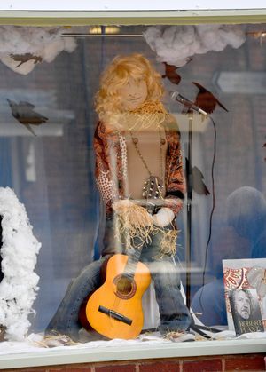 Even Robert Plant was spotted in the window of the Mary Stevens Hospice shop