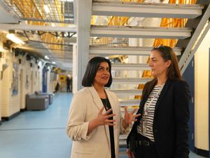 Supporting image for story: Bladed toilet brushes among weapons shown to Justice Secretary on prison visit