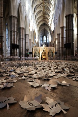 The Abbey also hosted “The Leaves of the Trees” art installation, created by Sculptor Peter Walker, which has been touring the country. Photo: Picture Partnership/Westminster Abbey