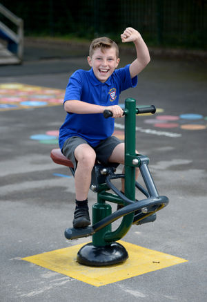 New exercise equipment has been installed at the playground