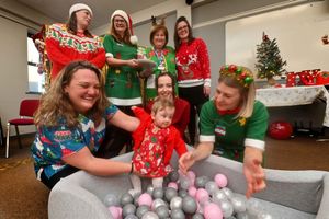 Delilah Warmer, aged 1, in the play pit