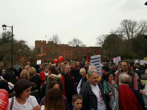 Supporting image for story: Hundreds join Shrewsbury protest against education funding cuts