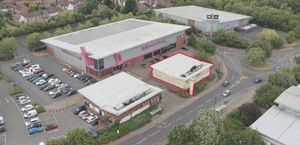 Aerial view of the former Perios Tex-Mex family restaurant in Rubery