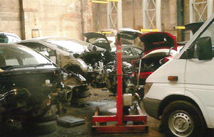 Cars and stored parts were kept in industrial units like this one in Cheston Road, Nechells