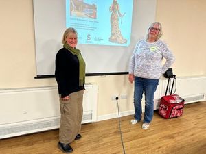 Speaker Helen Johnson and Penkridge WI President Vicky Atkins. Photo: Penkridge WI