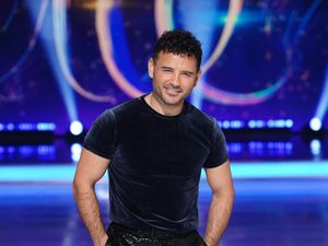 Ryan Thomas on the set of Dancing On Ice