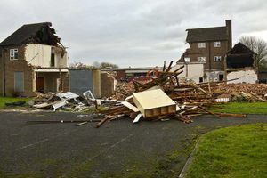 The former TA site in Shrewsbury is being demolished