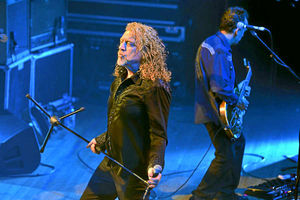 Rock legend Robert Plant performs on stage at Wolverhampton Civic Hall