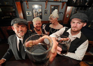 Paul Dewsall, Jane Hartland, Abbey Hartland and Lewis Hartland, at The Watering Trough, Walsall..
