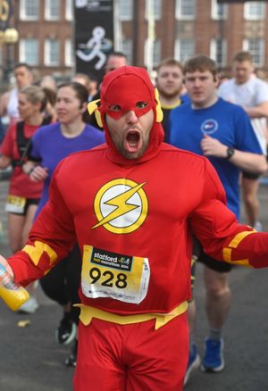 A runner in fancy dress