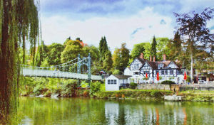 Looking at the Boathouse from The Quarry in Shrewsbury