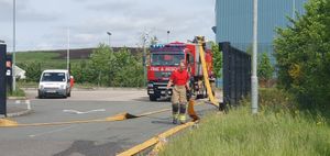 Members of Staffordshire Fire Service were clearing up days after the fire
