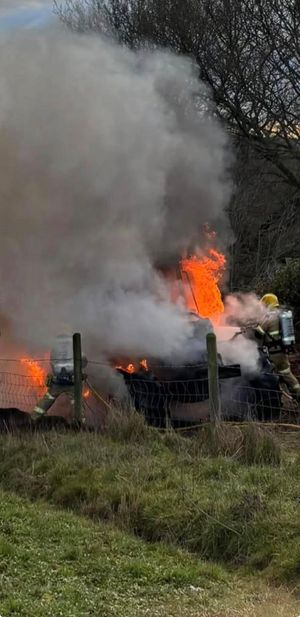 Firefighters from Shropshire and Herefordshire tackled the blaze. Picture: Cleobury Mortimer Fire Station