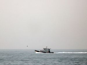 A Border Force boat on patrol near Dover (PA)