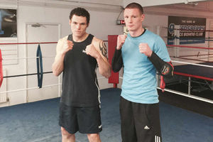 Third shot - Stafford's Rob Hunt (right) joins Cunningham on the title trail and could leave tonight with a belt.