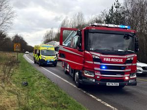 A number of emergency crews responded the the crash on the Hodnet Bypass. Picture: Market Drayton Fire Station.