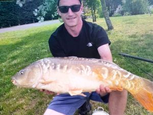Louis Price, with a huge fish