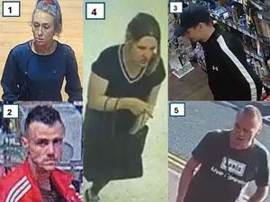 Supporting image for story: See photos of people police want to speak to over latest Telford shop thefts