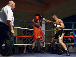 Supporting image for story: Dudley's Ryan Aston blasts out the Bulgarian