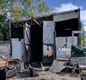 The aftermath of the blaze off Crab Lane