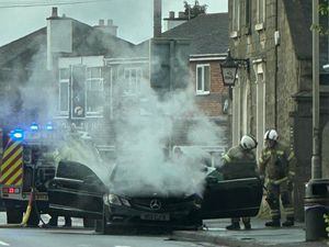 Supporting image for story: Busy main road blocked after car catches fire near Sedgley Asda