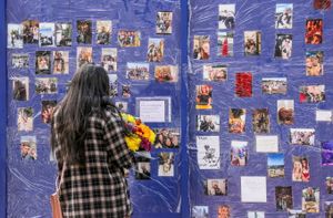 Tributes on Brassington Avenue, Sutton Coldfield on August 26 2025 for a 21-year-old named locally as 'Natasha' or 'Tash' who was killed in a hit-and-run on Friday (August 22).  