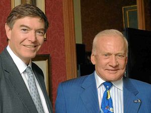 Supporting image for story: MP Philip Dunne's delight at meeting Buzz Aldrin