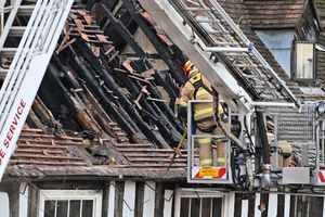 Shrewsbury Centre fire, scene of a fatality.