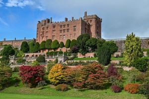 Dan Bull, gardener, at Powis Castle trimming the Yew Topiary. 