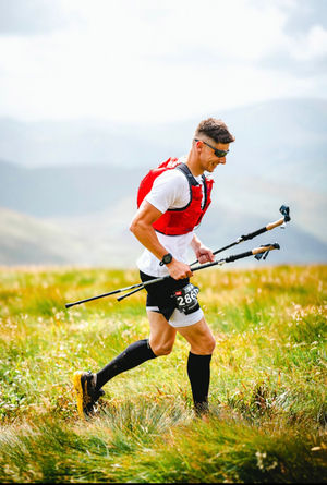 Leigh Edwards in training for the challenge