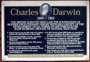 A plaque outside the home