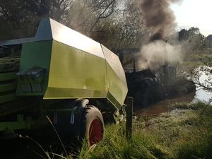 Supporting image for story: Fire crews attend tractor blaze near Oswestry