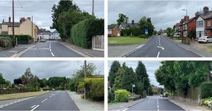 Views of the A495 Station Road on completion of the resurfacing work