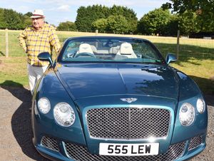 Lewis Price and his Bentley GTC car