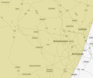 The Yellow warning is set for large parts of the region on Sunday. Photo: Met Office