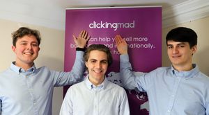 Clickingmad's new junior web developers, left to right, Seamus Howard, Alex Guest and Daniel Sweeney