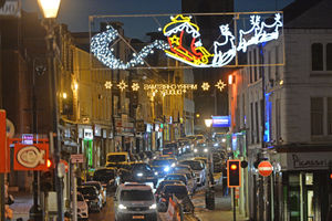 The Christmas lights will be switched on at 5pm in Dudley town centre