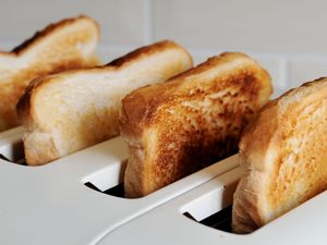 Slices of read in a toaster