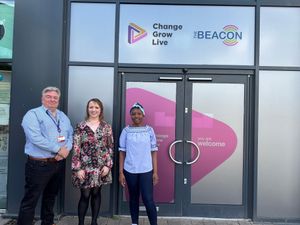 Steve, Laura and Angela from The Beacon - Change Grow Live.